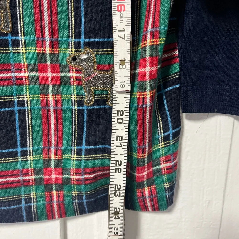 Talbots Merino Wool Plaid Crewneck Dog Sweater size small - Picture 8 of 8